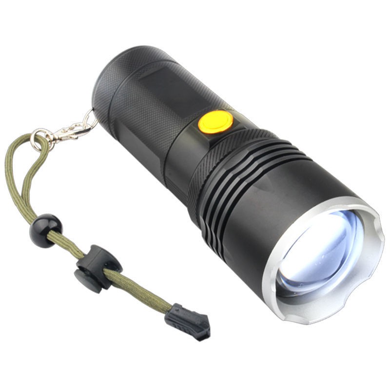 夜間必備-P50/70/100強光超亮手電筒充電戶外防水可充手機變焦遠射探照燈