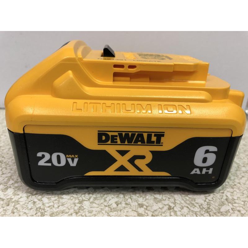 【屏東工具王】全新 原廠 DEWALT 得偉 DCB206 6A鋰電池 18V 20V電量顯示滑軌式鋰電池