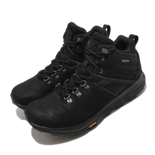 =CodE= MERRELL ZION PEAK MID WP 防水皮革登山野跑鞋(全黑)ML035357 黃金大底 男