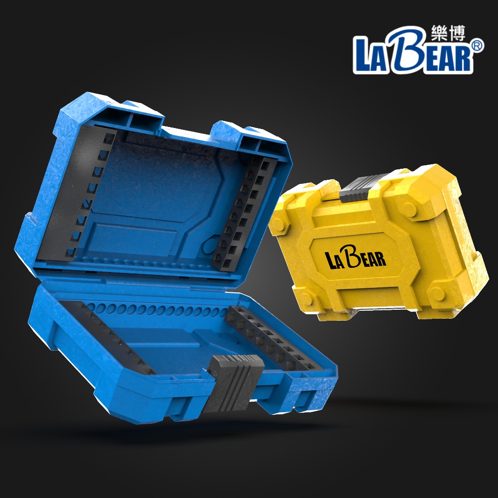 【LaBear】耐衝擊起子頭收納盒 起子頭盒 工具盒 鑽頭 鑽尾 零件 收納 工具 收納盒 (含配件座) 台灣製