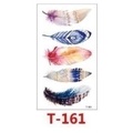 T系列 彩色羽毛 花紋 長條 表演造型 紋身貼紙 能貼在 安全帽 汽機車上 口罩皮膚陶器金屬玻璃