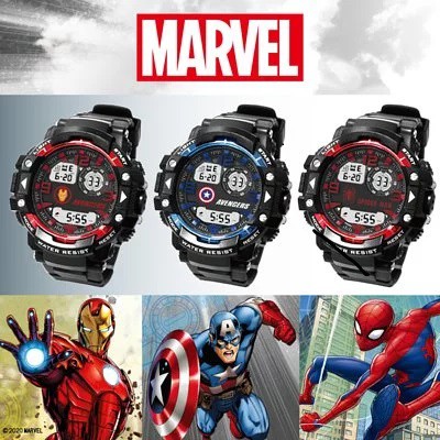 【漫威Marvel】多功能電子錶系列 鋼鐵人/美國隊長/蜘蛛人