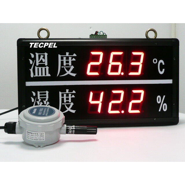 TECPEL 泰菱》大型LED溫濕度看板顯示器 TRH-3306D TRH-303 溫溼度看板 另有溫度看板 插電