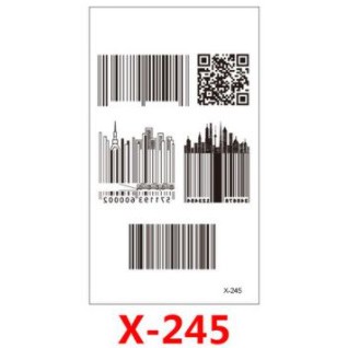X 偽裝 條碼 化裝舞會 表演造型 紋身貼紙 能貼在 安全帽 汽機車上 口罩皮膚陶器金屬玻璃