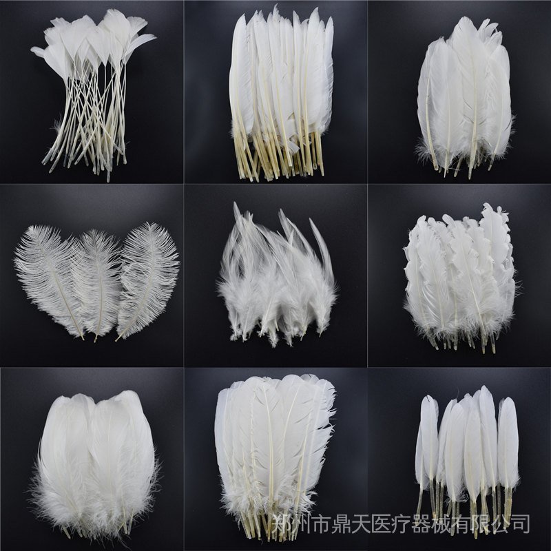 30 件/批白色野雞羽毛工藝品鴨鵝羽毛首飾製作鴕鳥羽毛婚禮羽毛裝飾