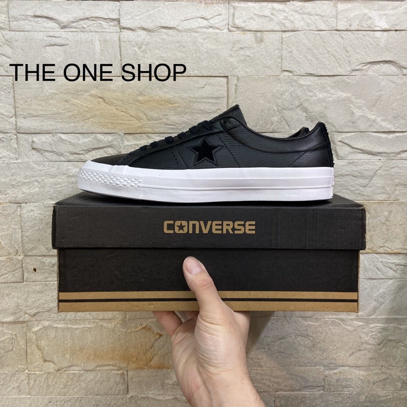TheOneShop Converse One Star 皮革 黑色 黑白 LUNARLON 鞋墊 板鞋 155548C