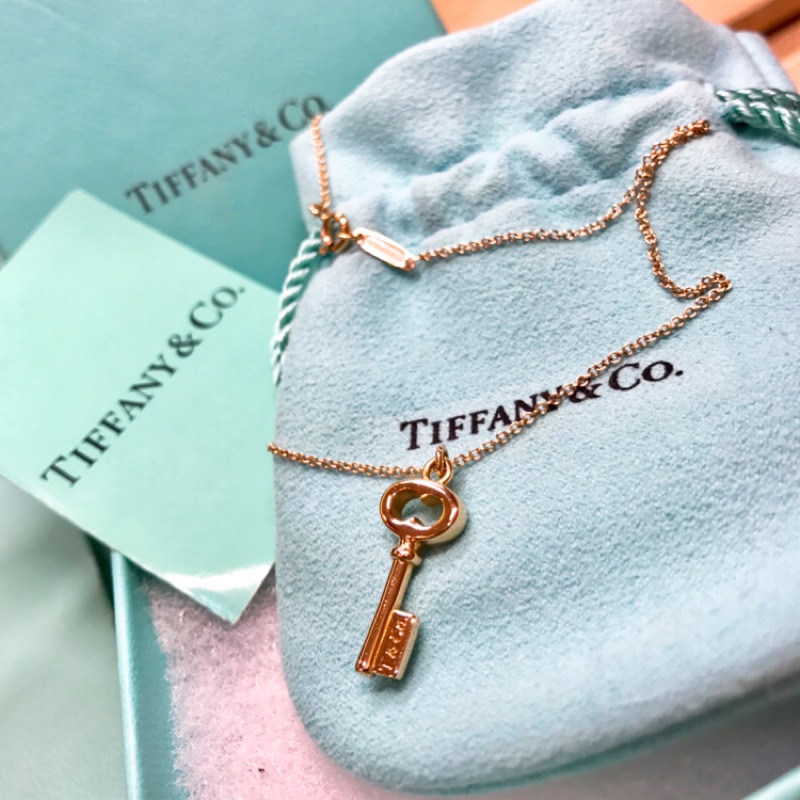 🗝Tiffany T&amp;Co. key pendant 🗝18k玫瑰金鑰匙項鍊