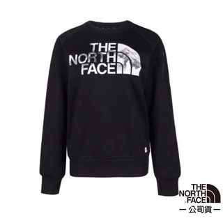 【美國 The North Face】中性款 輕量舒適LOGO長袖T恤(拇指孔袖口設計) 圓領T恤 3VUB 黑 N
