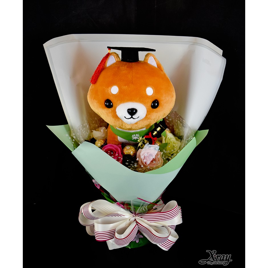 柴犬捧花 2色 花束 金莎捧花 情人節禮物 畢業花束 求婚 節慶王 Y 蝦皮購物