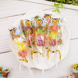 【食尚三味】小蜜蜂造型棒棒糖 600g 棒棒糖 三太子棒棒糖 聖誕節糖果 蜜蜂棒 水果棒棒糖 (台灣糖果)