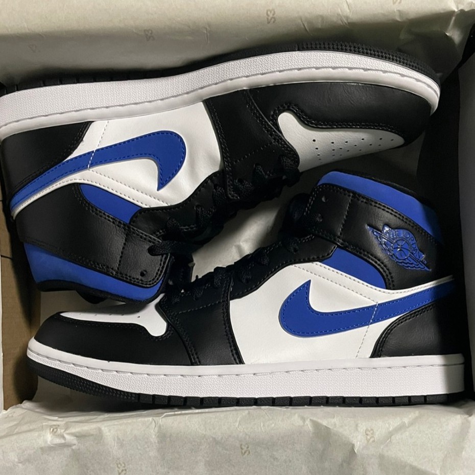 air jordan 1 mid white royal