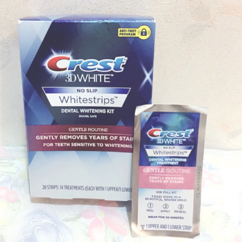 美國購買～Crest 3D white專業美白牙齒貼片～1片35元（12片*420元）便宜賣