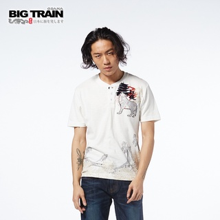 BIG TRAIN銀狼嘯月開襟短袖-B80655-81