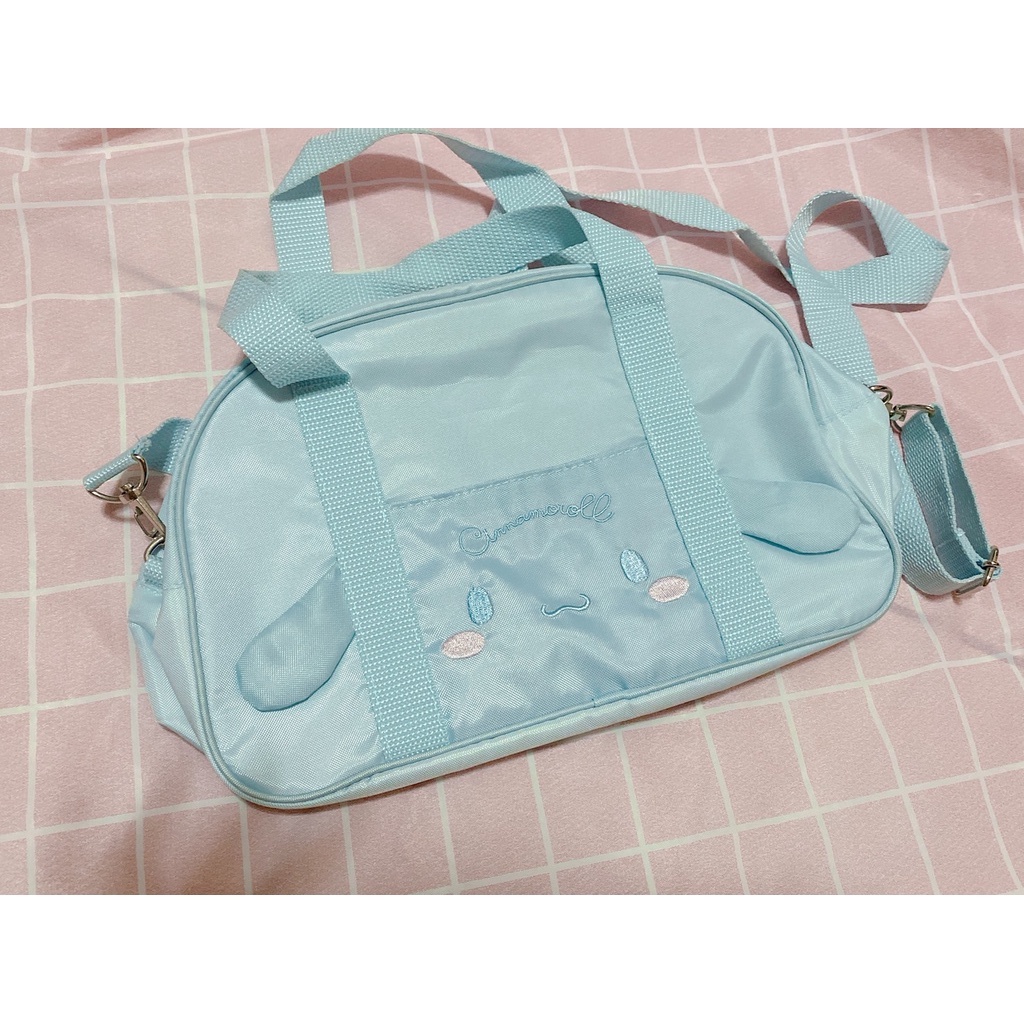 【二手】極新 三麗鷗 Sanrio 大耳狗 刺繡 天空藍 肩背包 斜背包 手提包 日本帶回 正版