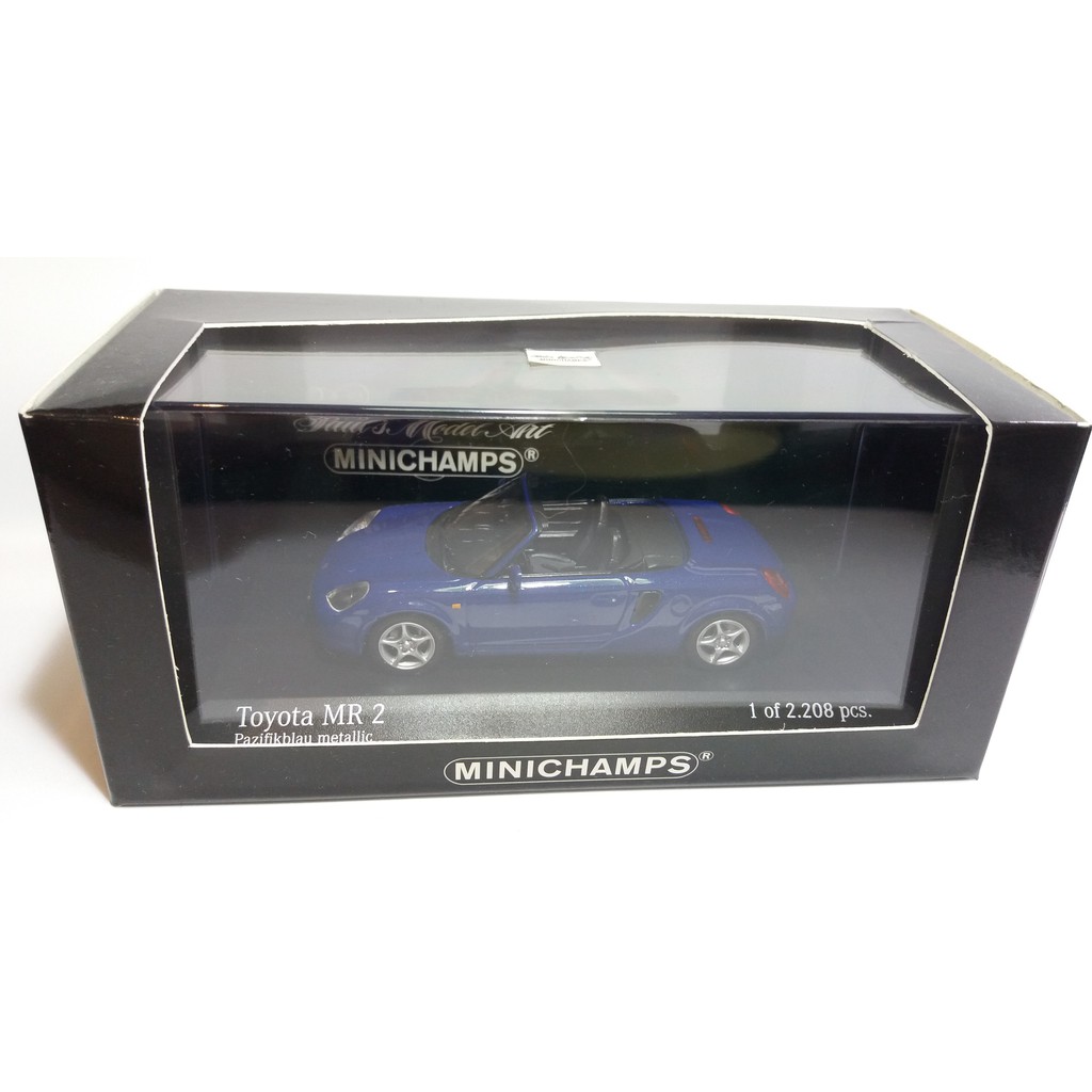 1/43 MINICHAMPS TOYOTA  豐田 MR2 CABRIOLET blue 2000 模型車