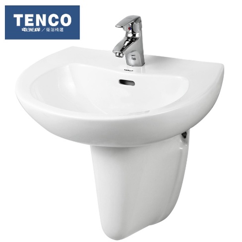 【TENCO 電光】SLC1451X-W1面盆 洗臉盆 腳柱 不含龍頭 台中免運 L-1451X面盆 L-1360X短腳