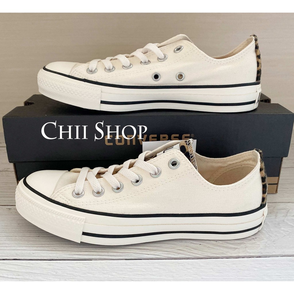 【CHII】日本代購 Converse ALL STAR LD OX 豹紋 米白 帆布鞋