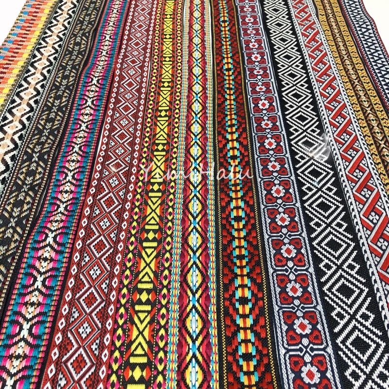 「D-1」寬2.8-3.7cm 原住民 原民風 民族風 花邊 緞帶 圖騰 電繡織帶