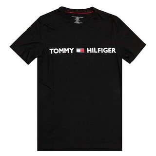 TOMMY HILFIGER 男生圓領短袖T恤上衣/圓領衫/純棉T/經典09T3928 黑色現貨
