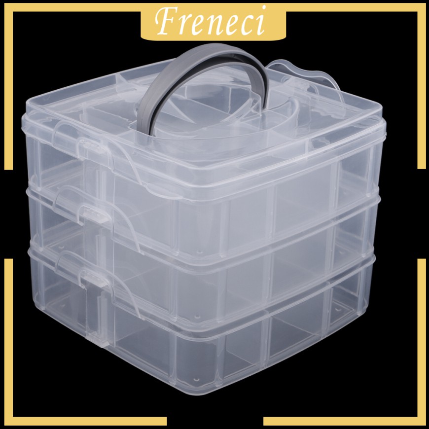 [FreneciTW] 透明工藝首飾收納盒工具箱盒