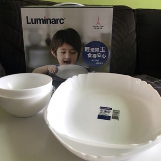 Luminarc法國樂美雅全新雙人強化玻璃碗盤組