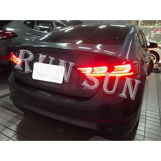 ●○RUN SUN 車燈,車材○● 全新 現代 2017 2018 SUPER ELANTRA LED光柱箭矢型 尾燈