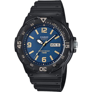 CASIO 卡西歐 DIVER LOOK 潛水運動風手錶-藍x黑/47.9mm MRW-200H-2B3