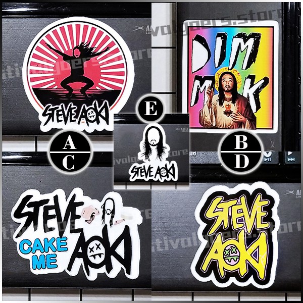 FG派對人►STEVE AOKI  超ㄎ一ㄤ 電音貼紙  耐刮防水 電音 派對周邊 行李箱貼紙