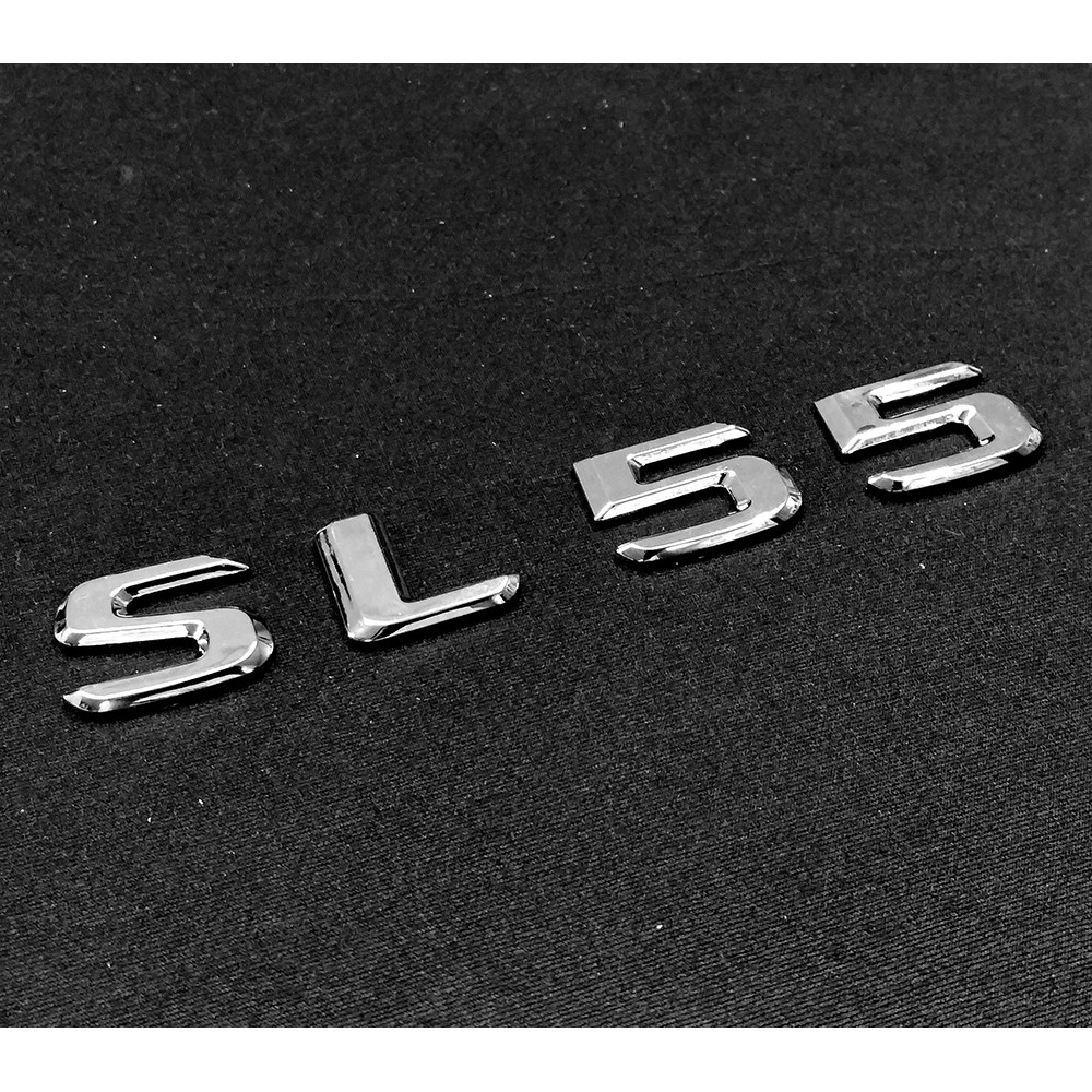 08-11 賓士 Benz SL55 SL-R230 後箱字體 車身字體 後箱字貼 電鍍銀 字體高度25mm