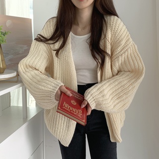 韓版慵懶麻花針織小外套寬鬆毛衣外套