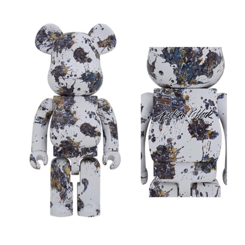 拆擺過✅庫柏力克熊 Bearbrick 1000% Jackson Pollock 彭于晏款 潑墨 第3代