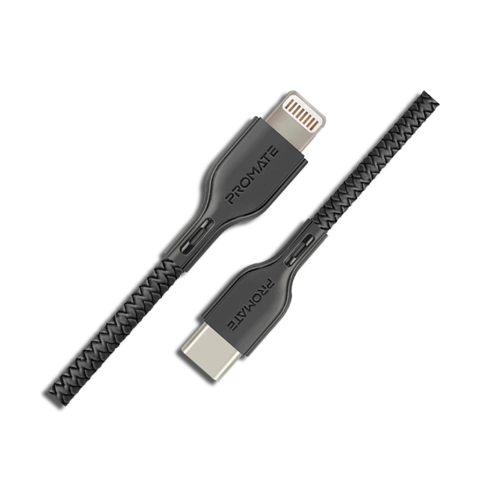 Promate USB Type C to Lightning 充電傳輸線(MFi認證)(PowerLink)1.2M