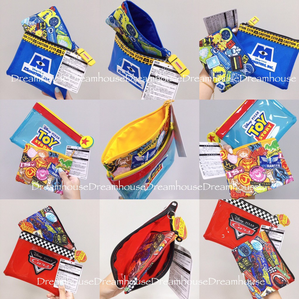 東京迪士尼 玩具總動員 閃電麥坤 怪獸大學 防水 化妝包 收納包 筆袋 鉛筆盒 萬用包