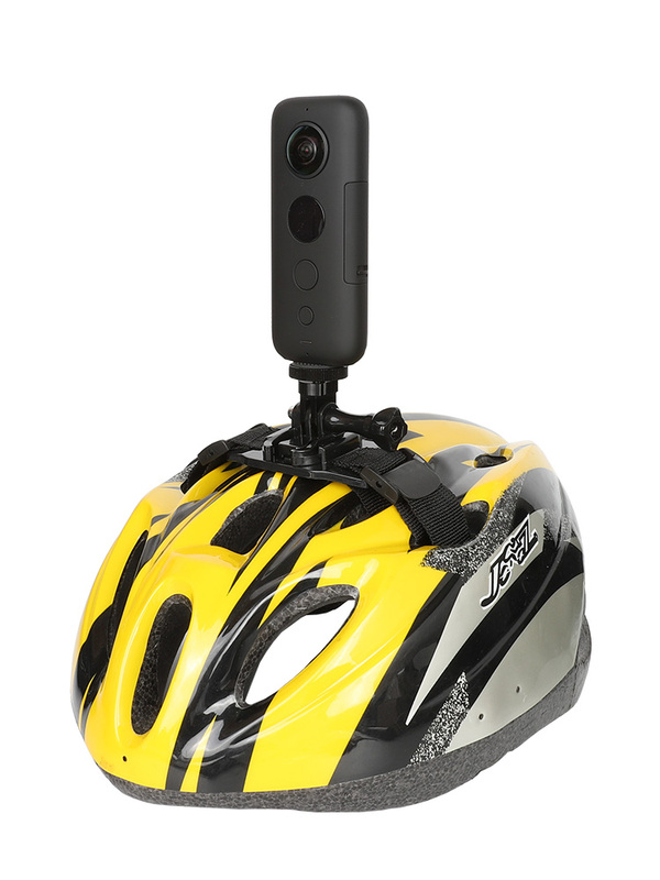 適用insta360 one x r自行車頭盔支架米家小相機固定底座騎行配件