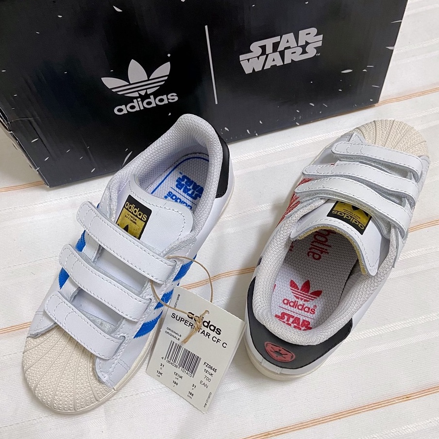 𝓑&𝓦現貨免運Adidas SUPERSTAR STAR WARS 童鞋休閒鞋藍紅白FZ0645 FZ0646 | 蝦皮購物