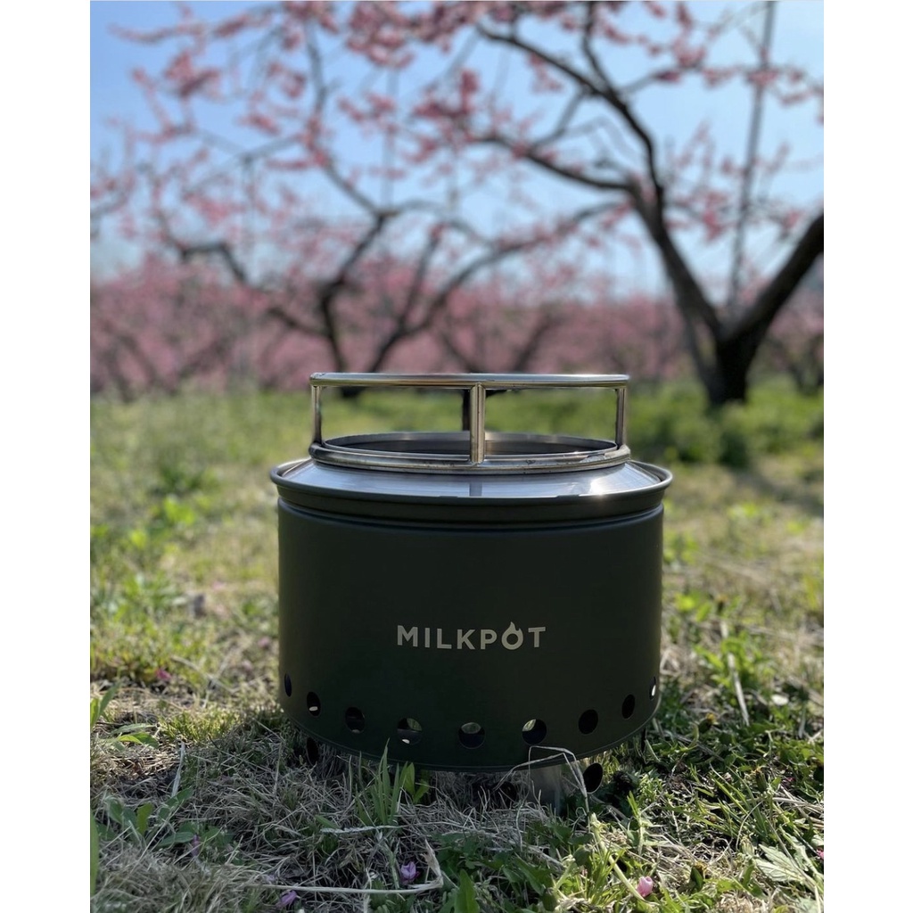 人気ブランドの MILKPOT STOVE 焚き火台 カーキ 調理器具 - education