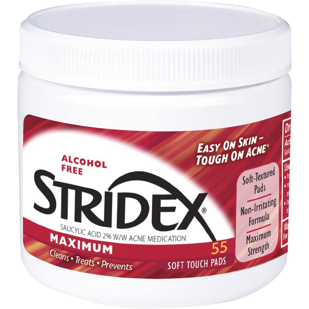 現貨 Stridex Maximum Pads 一步緩解 無酒精 痘痘 軟貼