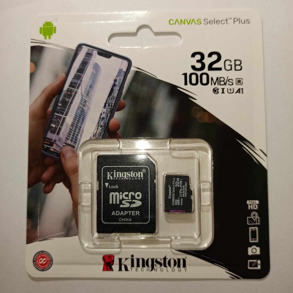 台灣金士頓 micro SD 小記憶卡TF 32GB (32G),讀取100M,原廠公司貨終身保固