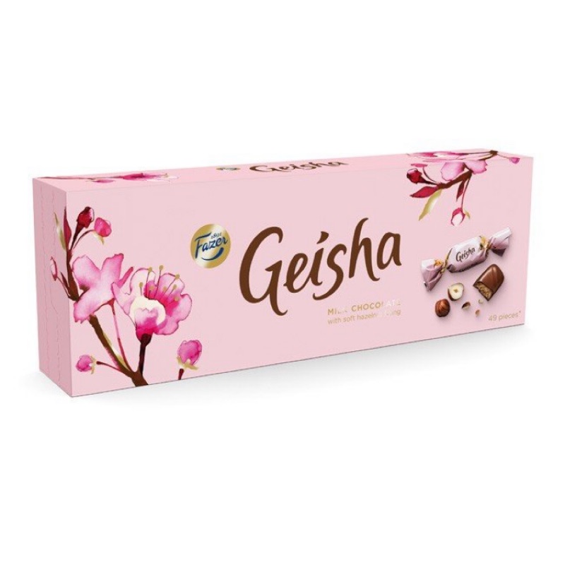 芬蘭帶回 Fazer Geisha榛果牛奶藏心巧克力49顆裝