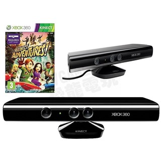 【全新未拆】XBOX360 KINECT 感應器 體感鏡頭 內含KINECT大冒險中文版與電源線 盒況發黃 臺中恐龍電玩