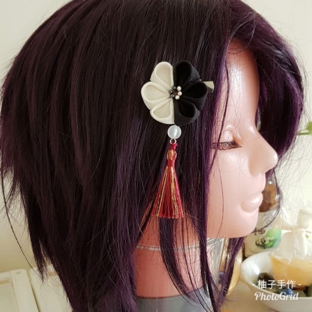 柚子手作 和風布花 望夜 和風日式布花 和服浴衣髮夾 藝妓花魁cosplay蘿莉塔森女仙氣刀劍亂舞彼案花地獄少女bjd 蝦皮購物