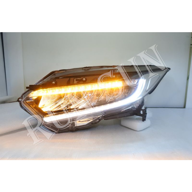 ●○RUN SUN 車燈,車材○● 全新 本田 2019 2020 21 HRV HR-V 原廠型LED黑框 大燈 一顆