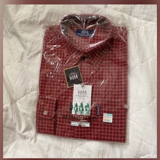 【全新】world polo 紅格紋長袖襯衫