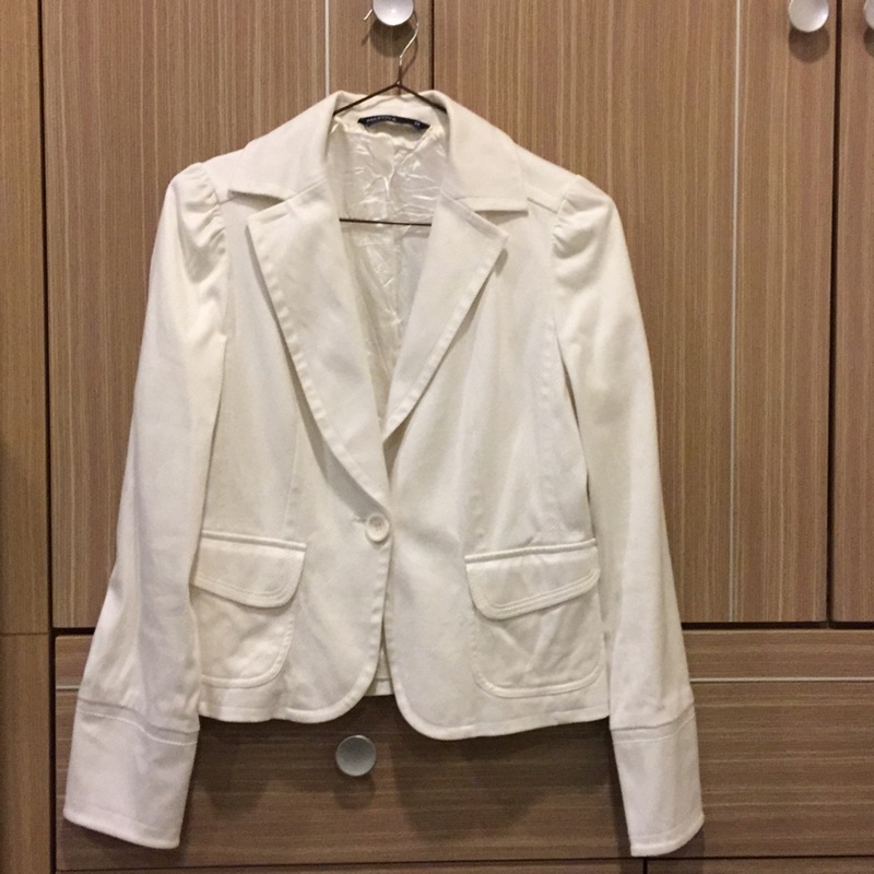 (出清價80！）MASTINA/白色女用正式西裝外套