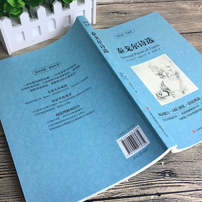 泰戈爾詩選詩集中英文雙語版讀名著學英語高中生課外書籍雙語讀物 蝦皮購物