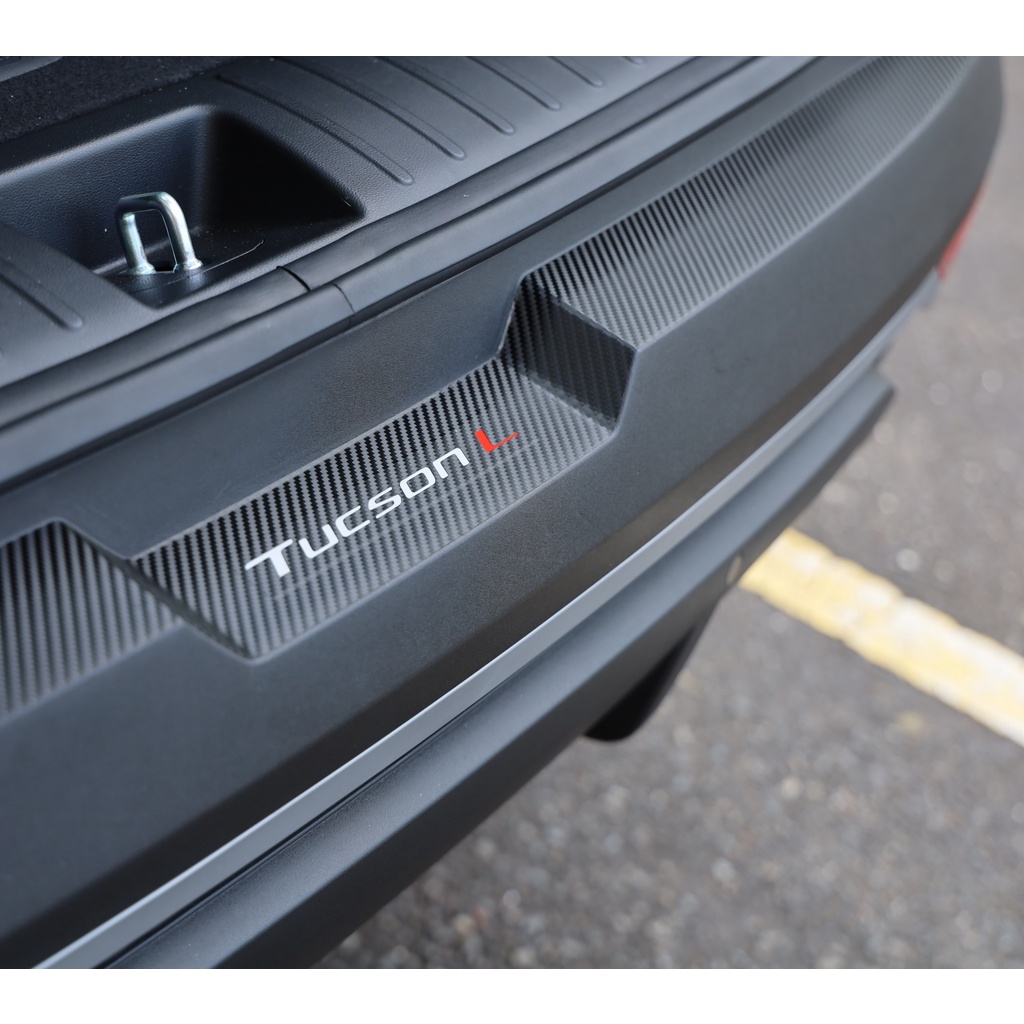 HYUNDAI Tucson L【後保桿卡夢保護貼】3M 不殘膠 車貼專用膠膜 改裝配件