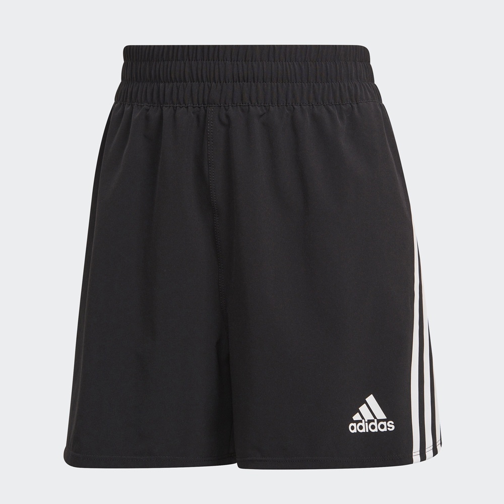 adidas 女款運動短褲  3-STRIPES 休閒 訓練 運動 黑-HG1895