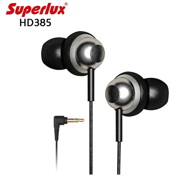 Superlux 舒伯樂 HD385 精緻金屬質感入耳式耳機,附原廠收納袋,公司貨附保卡,一年保固