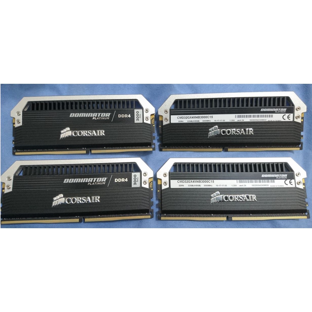 2手 DDR4海盜船 Corsair Dominator Platinum  3000mhz 4x8GB 32GB