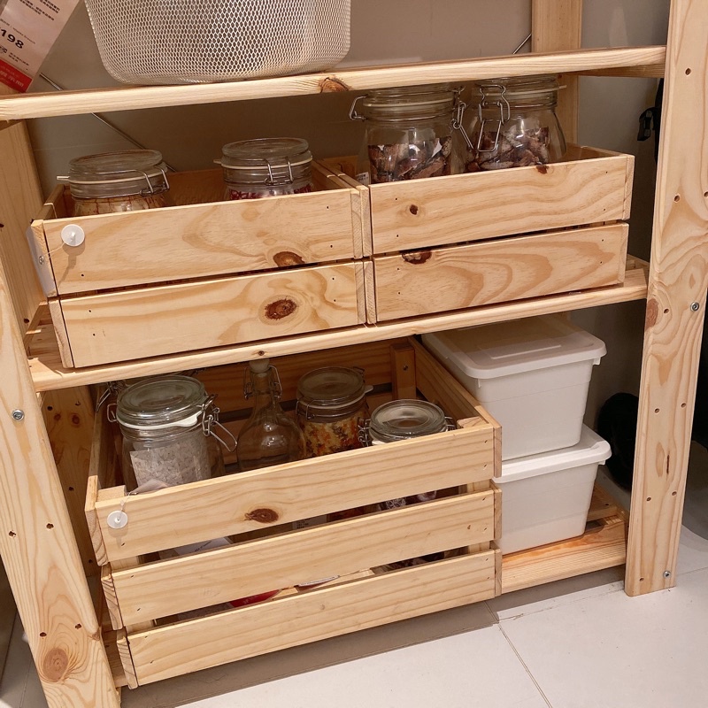 代購松木收納盒木盒收納箱木箱木箱子ikea代購露營ikea 拍攝道具水果箱 蝦皮購物